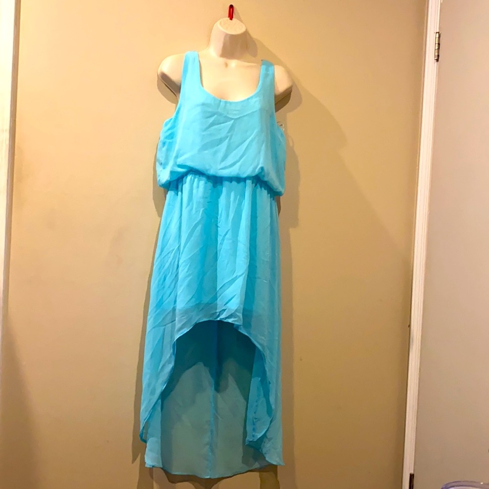 Costa Blanca Sleeveless Lined Hi Low Dress Large